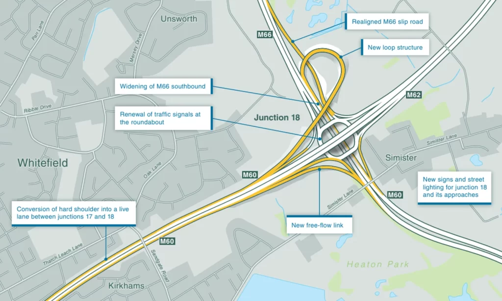 Major works plan at Simister Island. Credit: Construction Enquirer